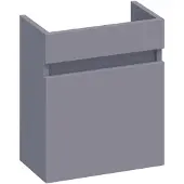 Brauer Joy Fonteinonderkast 39,5x21,6cm MDF - Linksdraaiend - Mat Grijs - 8720359370631 - Wastafels, Fonteinen, Fonteinonderkasten