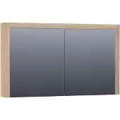 Brauer Rise Spiegelkast 119x70cm Massief Eiken 2 Deuren - Lamellen Eiken Naturel - Spiegels, Spiegelkasten - 8720359344250