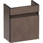 Brauer Joy Edge Fonteinonderkast 39,5x21,6cm MFC Zwarte Kanten - Rechtsdraaiend - Erosion - 8720359388018 - Wastafels, Fonteinen, Fonteinonderkasten