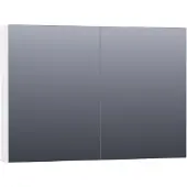 Brauer Impress Spiegelkast 99x70cm MDF 2 Deuren - Mat Wit - Spiegels, Spiegelkasten - 8720359344687