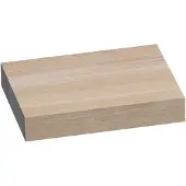 Brauer Creek Topblad Vrijhangend 59,6x50cm - Massief Eiken - Lamellen Eiken Wit - Badkamermeubels, Wastafelbladen - 8720359348043