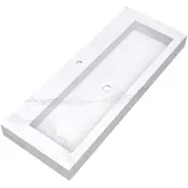 Brauer Coral Wastafel 120x46cm Artificial Marble - 1 Kraangat - Calacatta Gold - 8720359385291 - Rechthoekig - Wastafels, Meubelwastafels