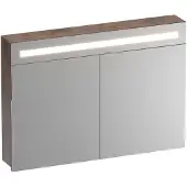 Brauer Promise Spiegelkast 100x70cm MFC 2 Deuren Met Directe LED Verlichting Boven - Erosion - Spiegels, Spiegelkasten - 8720359387226