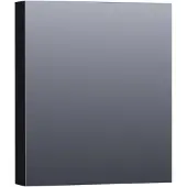 Brauer Impress Spiegelkast 59x70cm MDF 1 Deur - Linksdraaiend - Mat Zwart - Spiegels, Spiegelkasten - 8720359345592