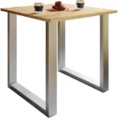 VCM Premium houten eettafel | H. 76 x B. 80 x D. 50 cm | Keukentafel Eettafel Xona U
