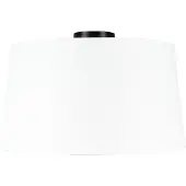 QAZQA Plafondlamp mat zwart met witte kap 45 cm - Combi