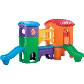 Step2 Clubhouse Climber Speeltoestel met 2 glijbanen | XXL speeltoren / speelhuis van kunststof voor kinderen