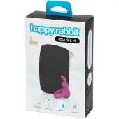 Happy Rabbit - Vibrerende penisring met opbergdoosje - siliconen - paars