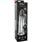 PDX Elite - 2-in-1 penispomp en masturbator in één (transparant)