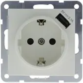 Q-Link Stopcontact met USB | | S2 (Inbouw, Randaarde, Wit)