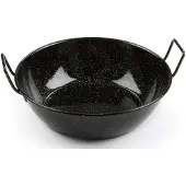Gerimport Wokpan Honda 28 Cm Rvs/bijenwas Zwart