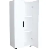 En.casa [] Kledingkast Åsnes - 2-deurs kast - met planken - 108x49x32 cm - wit