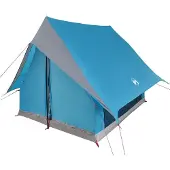 vidaXL Familietent met dak Blauw en Grijs 220 x 220 x 184 cm