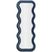 Mauro Ferretti WANDSPIEGEL EMILY BLAUW FLUWEEL CM 60X6X160