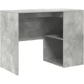 vidaXL Bureau Beton Grijs Bewerkt hout 102 x 50 x 75 cm