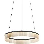QAZQA Moderne hanglamp zwart 59cm incl. LED 3-staps dimbaar - Anello Chandelier