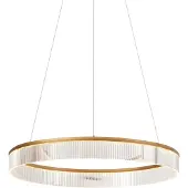 QAZQA Moderne hanglamp messing 78cm incl. LED 3-staps dimbaar - Anello Chandelier