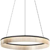 QAZQA Moderne hanglamp zwart 78cm incl. LED 3-staps dimbaar - Anello Chandelier