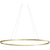 QAZQA Design hanglamp messing 120cm incl. LED 3-staps dimbaar - Ovallo