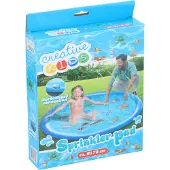 Eddy Toys Creative Kids Waterspeelmat Ø100CM - Watermat met Sproeisysteem - Blauw