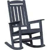 vidaXL Tuin schommelstoel Marineblauw HDPE
