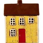 Ib Laursen - Keramieken Huisje - Visby - Geel Chalet - Waxinelichthouder