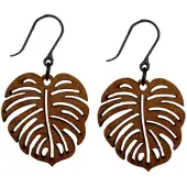 Charme Bijoux Allergievrije oorbellen- bruin- hout- boomblad-