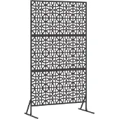 vidaXL Privacyscherm 100 x 50 x 180 cm Staal Zwart