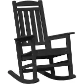 vidaXL Tuin schommelstoel Zwart HDPE