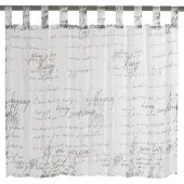 Elbersdrucke Bistro Gordijn Loveletter 48x140 cm wit transparant