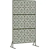 vidaXL Privacyscherm 100 x 50 x 180 cm Staal Olijfgroen