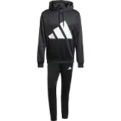 Adidas Trainingspak 'BIG LOGO HOODED' zwart / wit