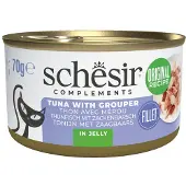 Schesir 12x Complementary Kattenvoer Tonijn & Zeebaars In Gelei 70 Gr