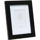 Deknudt Frames Deknudt fotokader 40x50 zwart hout met passe-partout