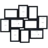 Deknudt Frames Multifotolijst Zwart Houtfineer voor 10 Fotos 10x15 cm