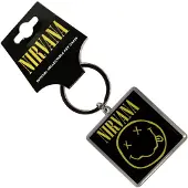 Nirvana - Happy Face Sleutelhanger - Zwart