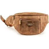 Harold's Leren Schoudertas Antic Belt Bag Nature Bruine