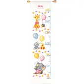 Vervaco borduurpakket PN0147469 "geboortefeestje", groeimeter/meetlat