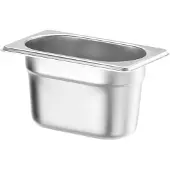 Hendi GN 1/9 container, hoogte 100 mm, roestvrij staal - 800737