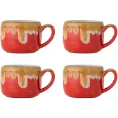 Bloomingville Sheen mokken rood set van 4 stuks - 82072526