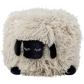 Bloomingville Dolly poef wol 50x45 cm Wit