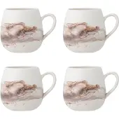 Bloomingville Lyre kop 4-pack Bruin