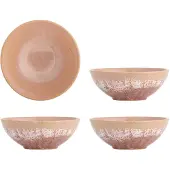 Bloomingville Darlene schalen roze set van 4 stuks - 82072424