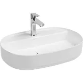Isvea Infinity Oval Opbouwwastafel, 60x40cm, wit