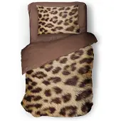 Eleganzzz Dekbedovertrek Micropercal Jungle Chic - brown 140x200/220cm