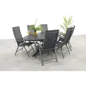 Hartman Salvatore/Ventaro verstelbare ovale tuinset 240x115 cm. - Antraciet