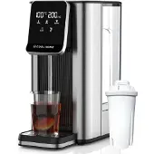 CoolHome Heetwaterdispenser met Filter - 2,5L | 45–100°C - Heet water dispenser met Touch Display - Instant Waterkoker RVS - Zwart