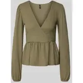 ONLY Slim fit blouse met lange mouwen in wikkellook model '30 BILL'
