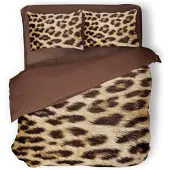 Eleganzzz Dekbedovertrek Micropercal Jungle Chic - brown 240x200/220cm