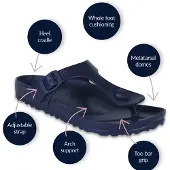 Holster Slipper Women Coastal Midnight Blue-Schoenmaat 37